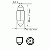 Фото Лампа 12V C5W SV8.5-8 PHILIPS 12850CP Philips 12850CP Philips