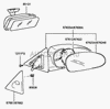 Фото Зеркало правое механическое Hyundai Accent '00-, 8762025210 Hyundai-Kia 8762025210 Hyundai-Kia