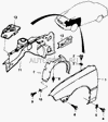 Фото Подкрылок DAEWOO Nexia передний левый DAEWOO Daewoo 96176249 Daewoo