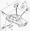 Фото личинки замка зажигания + боковые личинки+замок багажника Daewoo 96223338 Daewoo