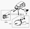 Фото Фара левая с электрокорректором МАТИЗ рестайлинг 11 Daewoo 96563482 Daewoo