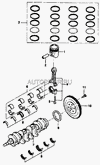 Фото Вкладыши коренные 0,25 LACETTI НЕКСИЯ (комплект 10шт) Daewoo NP1020 Daewoo