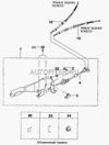 Фото Трос стояночного тормоза CHEVROLET LANOS центральный от ручки General Motors 96232674 General Motors