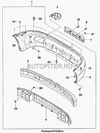 Фото Крепление переднего бампера CHEVROLET LANOS, ZAZ CHANCE 04-- L General Motors 96303220 General Motors