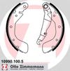 Фото Колодки тормозные DAEWOO: CIELO 94-98, ESPERO 95-99, LANOS 97-, LANOS седан 97-, NEXIA 95 Zimmermann 109901005 Zimmermann
