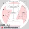 Фото Колодки тормозные задние ZIMMERMANN 236731501 Zimmermann 236731501 Zimmermann