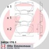 Фото Колодки тормозные TOYOTA LAND CRUISER PRADO 120/150 03- перед. Zimmermann 240241701 Zimmermann