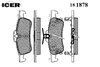 Фото Колодки тормозные задние ICER Icer 181878 Icer