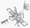Фото Крыльчатка вентилятора охлаждения двигателя Фотон 1069, 1089, 1093, 1099 Foton T64406007 Foton
