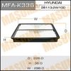 Фото Фильтр воздушный HYUNDAI SANTA FE Masuma MFAK336 Masuma