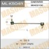 Фото Тяга стабилизатора CHEVROLET LACETTI 03- переднего правая MASUMA Masuma MLK504R Masuma