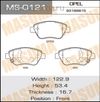 Фото Колодки тормозные дисковые Masuma MS-0121 Masuma MS0121 Masuma