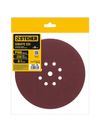 Фото STEHER GIRAFFE 225 мм, Р180, шлифовальный круг на липучке, 9 отв., 5 шт. (35681-180) Steher 35681180 Steher