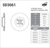 Фото Диск тормозной передний вентилиру�емый 259мм RENAULT LOGAN/SANDERO Sangsin SD3061 Sangsin
