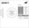 Фото Диск тормозной передний вентилируемый 297мм TOYOTA HILUX 2006- Sangsin SD4011 Sangsin
