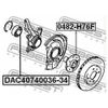 Фото Подшипник ступичный передний правый MITSUBISHI Lancer/mirage ck 95-00 Febest DAC4074003634 Febest