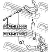 Фото Сайлентблок рычага MAZDA BT-50 -12 нижн.перед. Febest MZABB2500L Febest