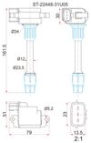 Фото Катушка зажигания FR NISSAN CEFIRO A32 VQ20DE/VQ25 Sat ST2244831U05 Sat