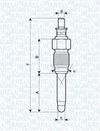 Фото Свеча накаливания RENAULT MEGANE II 1.5 DCI 05-> Magneti Marelli 062900059304 Magneti Marelli