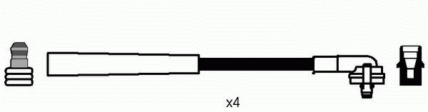 Комплект проводов зажигания 0632 Ngk