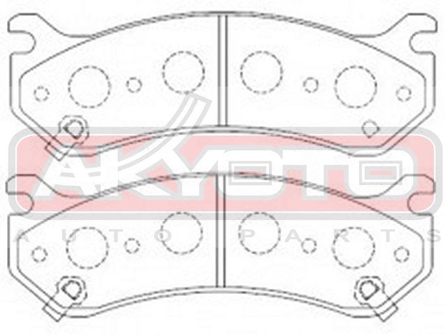 тормозные колодки (пер.) Chevrolet Tahoe 99- (V8, 5.3-6.0) akd08101 Akyoto