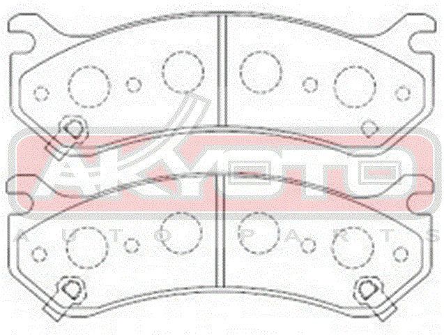тормозные колодки (пер.) Chevrolet Tahoe 99- (V8, 5.3-6.0) akd08101 Akyoto