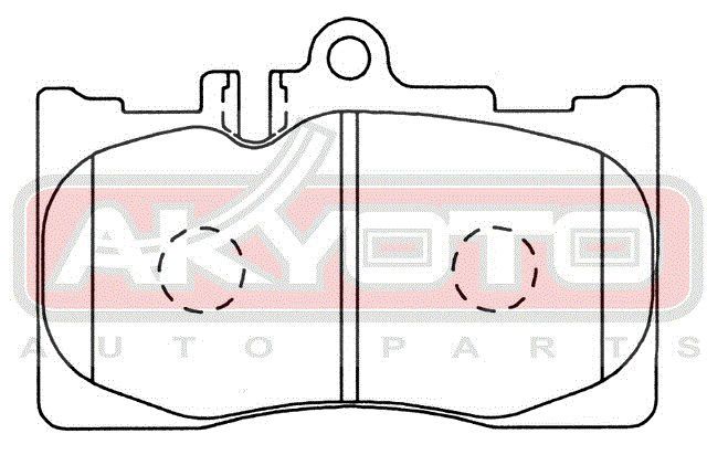 Тормозные колодки передние T-TA LXS LS430 #F30 00-- (Датчик: пласт.) AKD1455 Akyoto