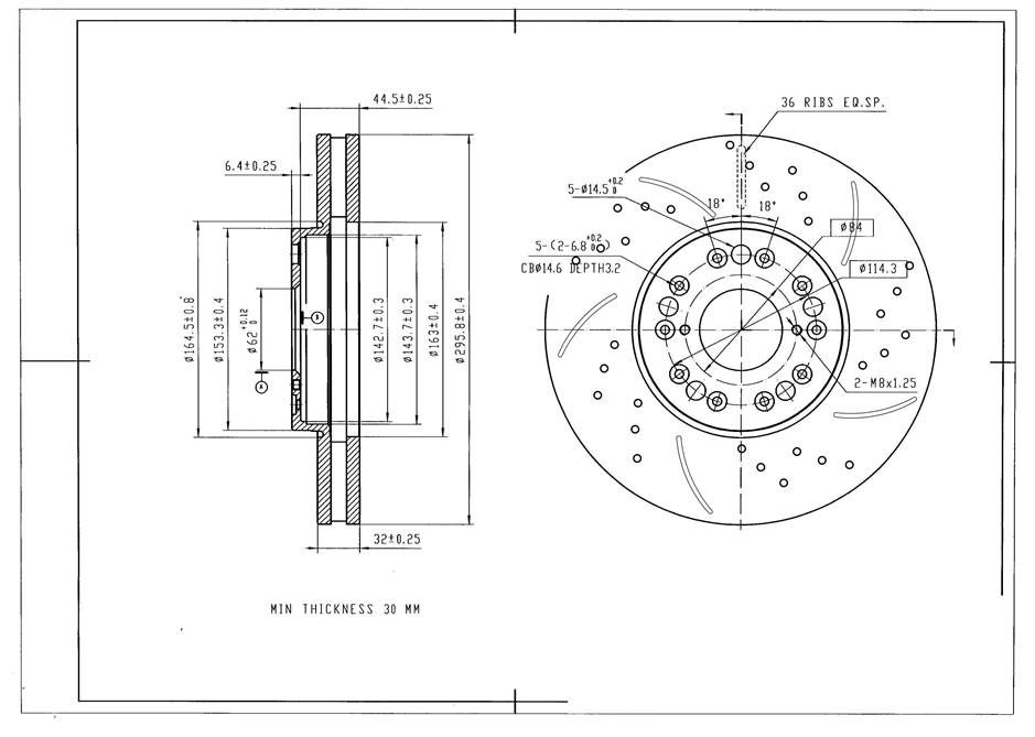 Диск тормозной AVANTECH (перфорированный) BR2701S Avantech