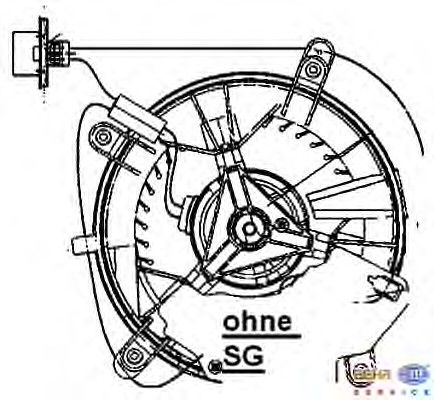 Вентилятор салона 8EW 009 159-461 Hella