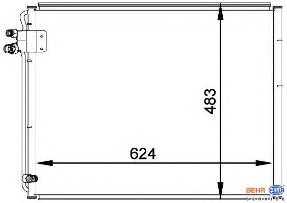 Конденсатор, кондиционер 8FC 351 036-761 Hella