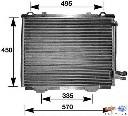 Конденсатор, кондиционер 8FC 351 036-761 Hella