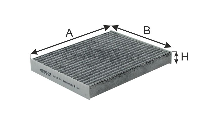Фильтр салонный GoodWill AG 735 CFC угольный KIA SOUL II ag735cfc Goodwill