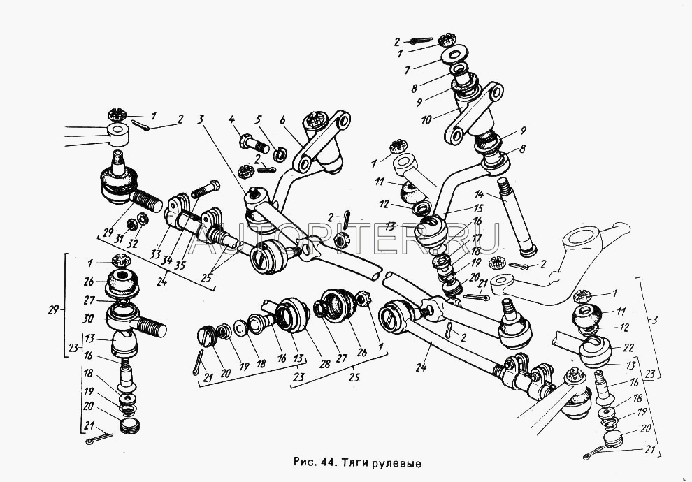 НАКОНЕЧНИК ТЯГИ РУЛЕВОЙ ТРАПЕЦИИ ГАЗ 14, 24 ВОЛГА, 2410, 31029, РАФ RAF   24-3003062 243003062 Газ