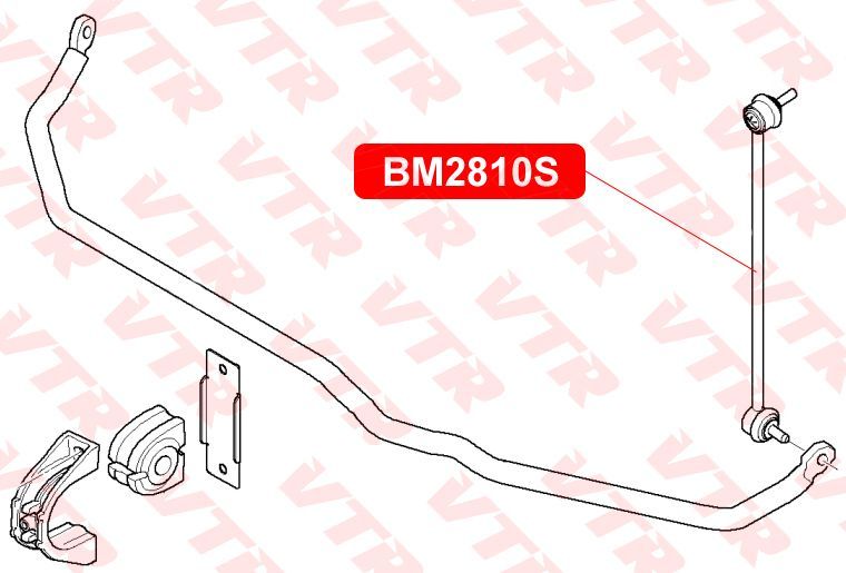 Тяга стабилизатора передней подвески, левая bm2810s Vtr