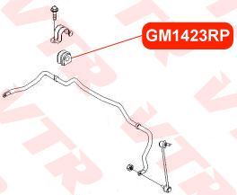 Полиуретановая втулка стабилизатора передней подвески 18  1423 GM1423RP Vtr