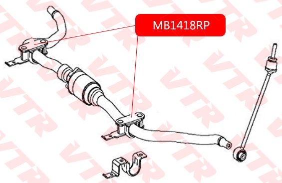 ВТУЛКА СТАБИЛИЗАТОРА ПЕРЕДНЕЙ ПОДВЕСКИ D 30 MB1418RP Vtr