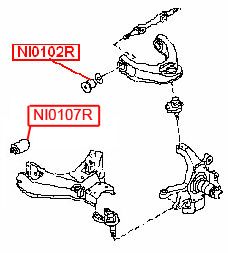 Сайлентблок верхнего рычага для Ford Galaxy 1995-2006 NI0102R Vtr