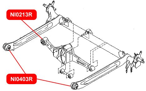 Сайлентблок балки задней подвески, передний ni0403r Vtr