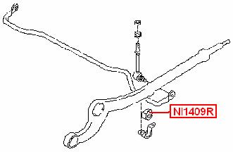 Втулка стабилизатора передней подвески, внутренняя ni1409r Vtr