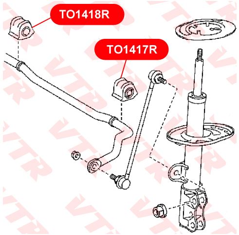 Втулка стабилизатора передней подвески, правая TO1418R to1418r Vtr