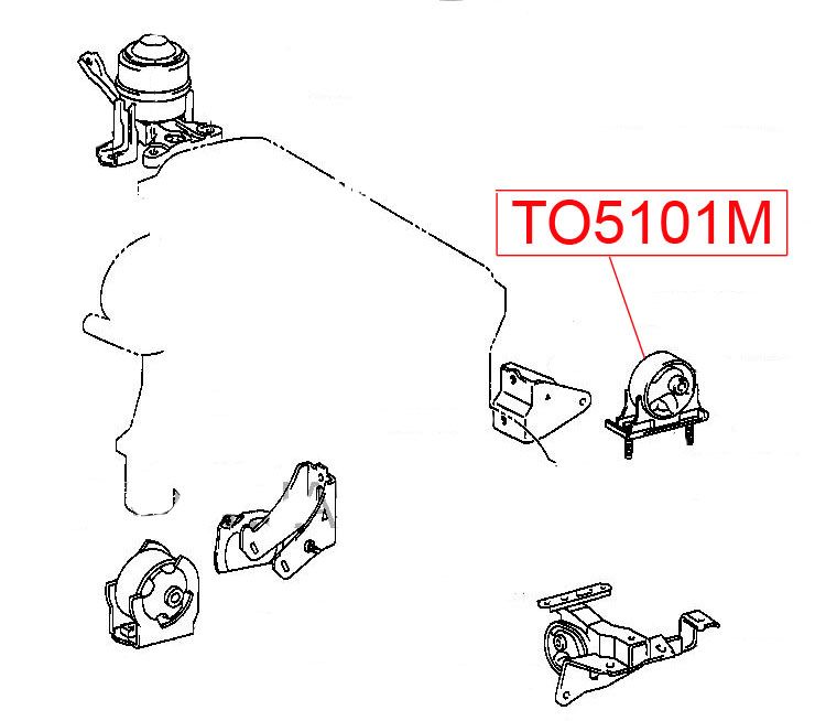 Подушка двигателя to5101m Vtr