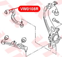 Сайлентблок нижнего рычага для Seat Exeo 2009-2013 vw0108r Vtr