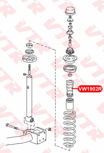 Отбойник стойки амортизатора задней подвески VW1902R Vtr