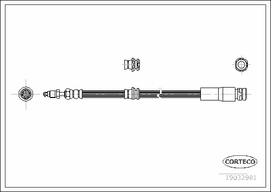 Тормозной шланг 19032981 Corteco