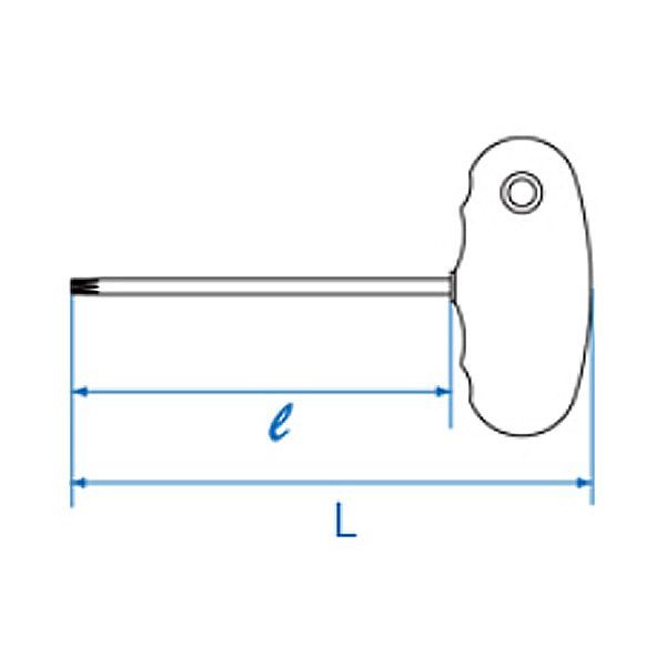 Ключ Т-образный TORX T27, 238 мм 11A327R King Tony 11a327r King Tony