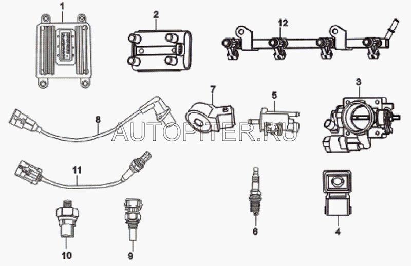 Свеча зажигания на Lifan: Breez, Celliya, Smily, Smily New, Solano, Solano New, X50 lf479q13707800a Lifan