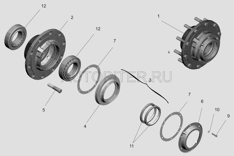 Крышка ступицы МАЗ задняя без ABS 54326310403601 Маз