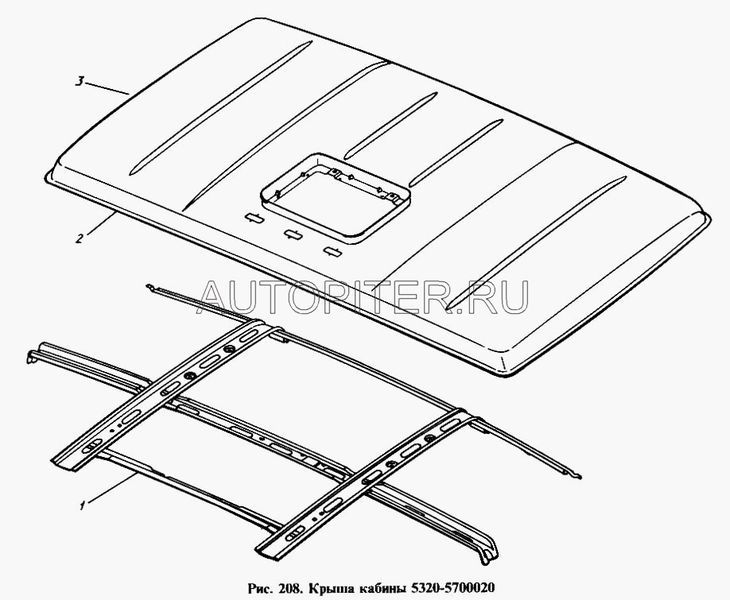 Рамка люка кабины старого образца 5320-5702093 53205702093 Камаз