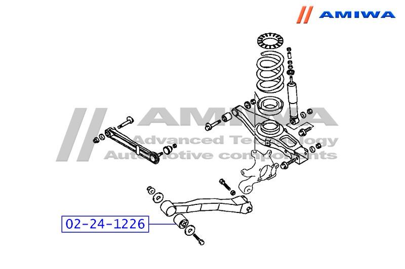 Сайлентблок заднего продольного рычага для Mitsubishi Pajero/Montero IV (V8, V9) 2007> 02241226 Amiwa