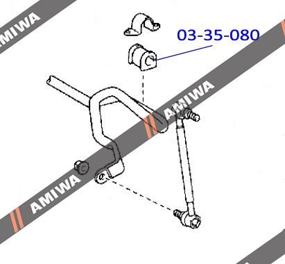 Втулка стабилизатора TOYOTA Avensis(T25),Corolla(E12) переднего лев/правAMIWA 0335080 Amiwa